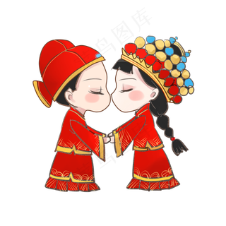 手绘卡通可爱中式婚礼手绘卡通可爱中式婚礼