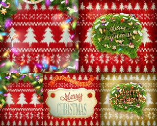 圣诞节主题装饰元素矢量素材