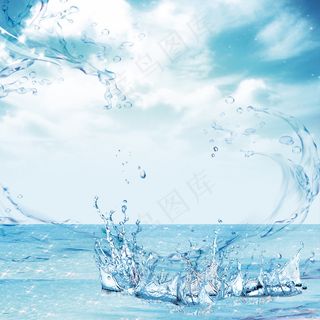 清新水纹背景