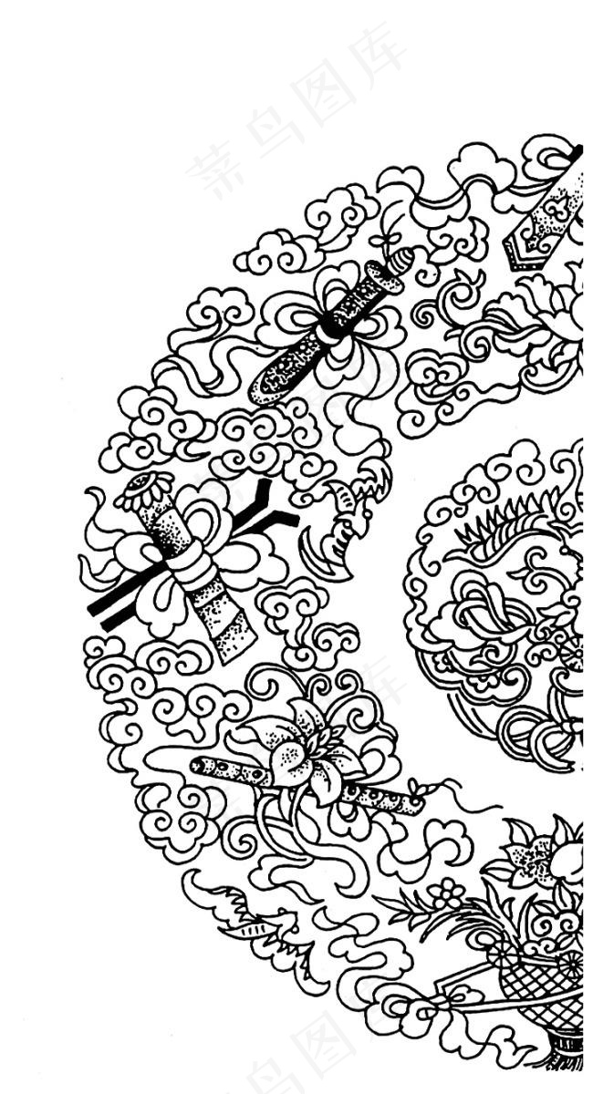 中国风PSD边框花纹