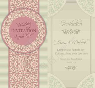 古典花边背景贺卡