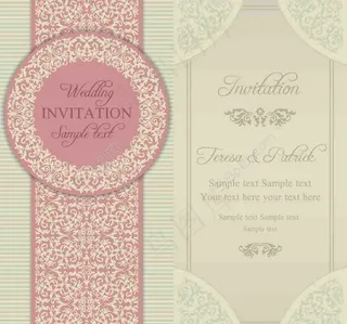 古典花边背景贺卡