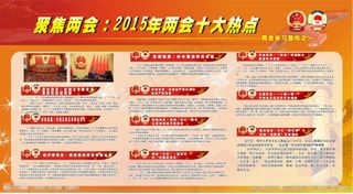 2015两会十大热点展板模板