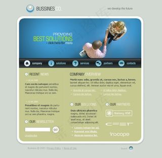 商务合作网站psd模板