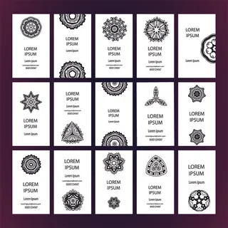 古典花纹名片