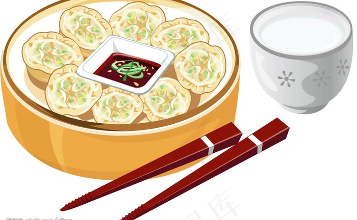 水饺图片ai矢量模版下载