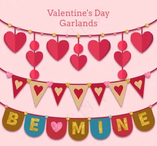 3款精美情人节拉旗