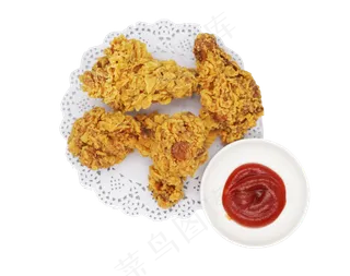 炸鸡腿番茄酱,免抠元素