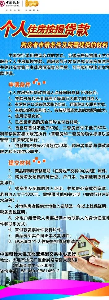 个人住房按揭贷款x展架图片(3150X7874(DPI:100))psd模版下载