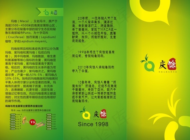 精美绿色折页设计cdr矢量模版下载
