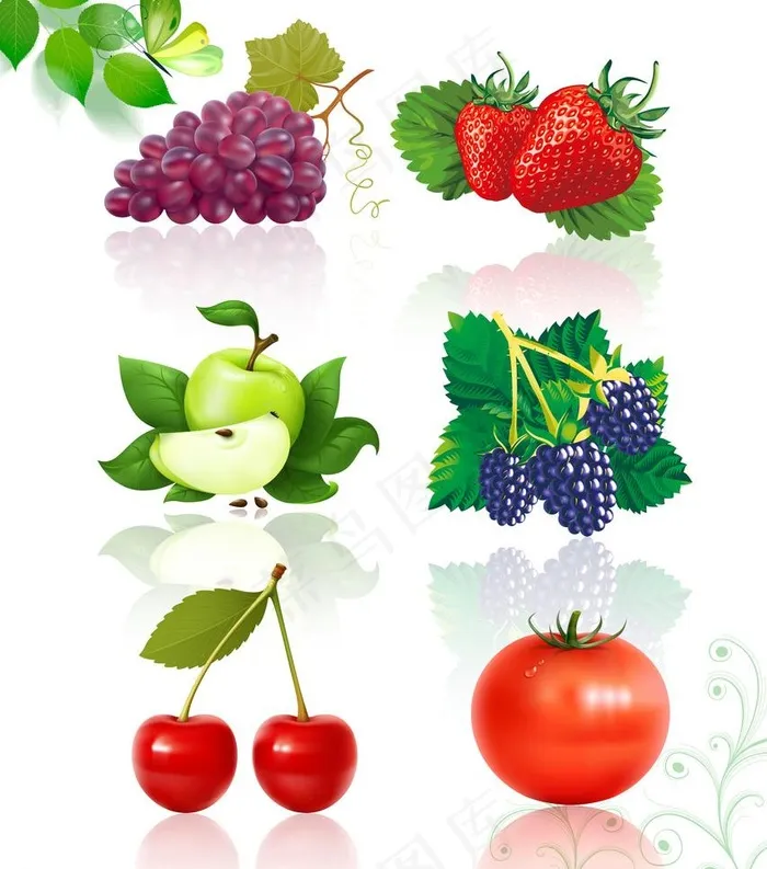 水果蔬菜分层清晰素材图片(5906X7087(DPI:300))psd模版下载