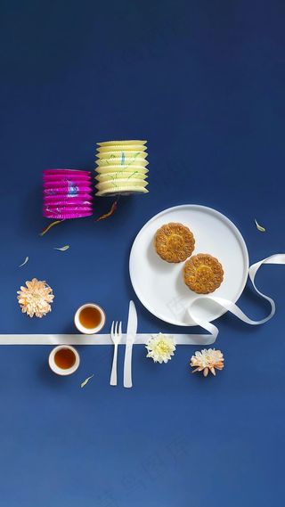 中秋月饼高清摄影图片