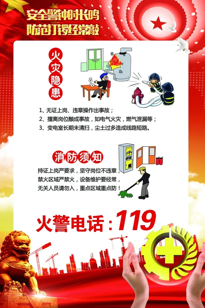 2018安全生产挂画素材