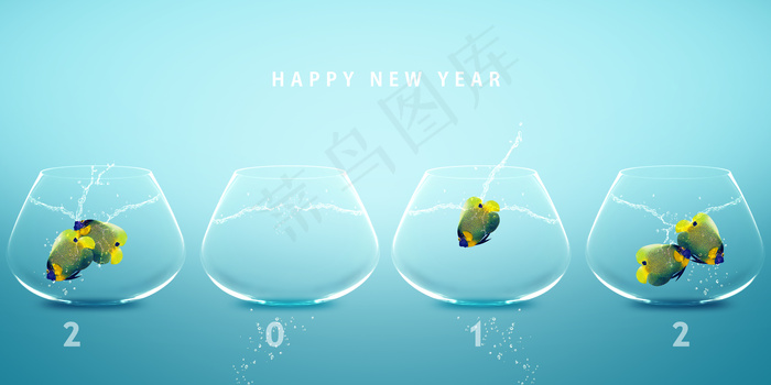 鱼与一个空鱼缸
