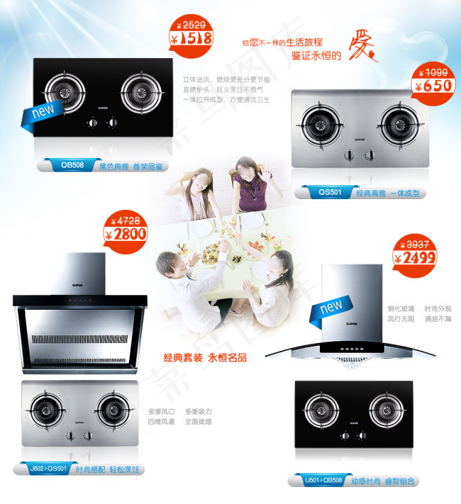 淘宝网店厨具关联销售模板设计psd模版下载