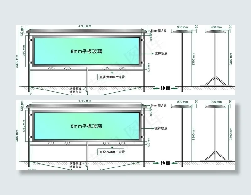 广告牌 平面图图片cdr矢量模版下载