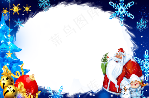 圣诞框架平面设计图图片
