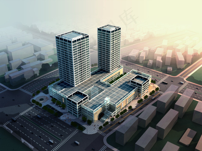 城市商业建筑psd模版下载