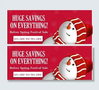 速卖通雪人冬季促销图片