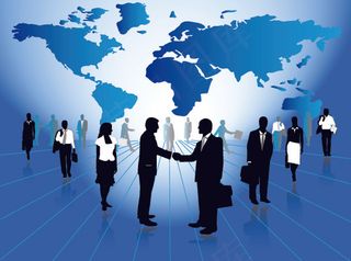 商务人物剪影矢量的