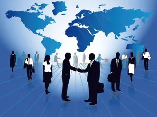 商务人物剪影矢量的