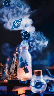 化学实验室玻璃瓶高清摄影图片