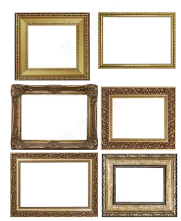 金色高贵欧式古典实木边框相框背景装...