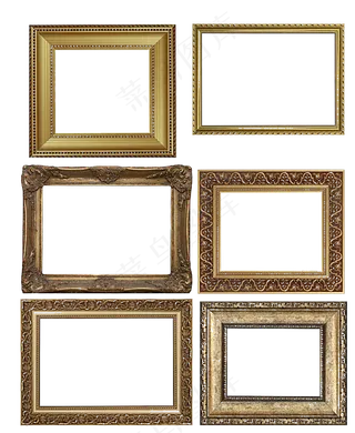 金色高贵欧式古典实木边框相框背景装...