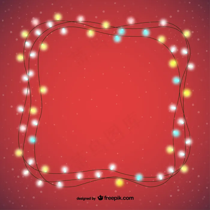 装饰圣诞灯ai矢量模版下载