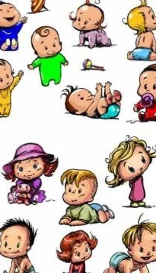 手绘的婴儿矢量