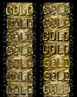 流金效果的立体字样式