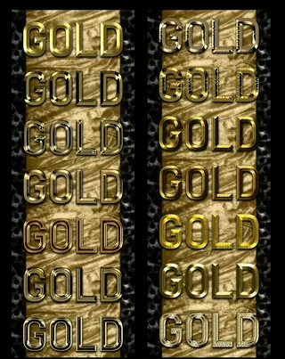 流金效果的立体字样式