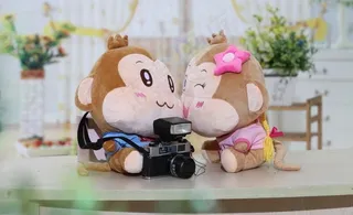 幸福一对小猴图片