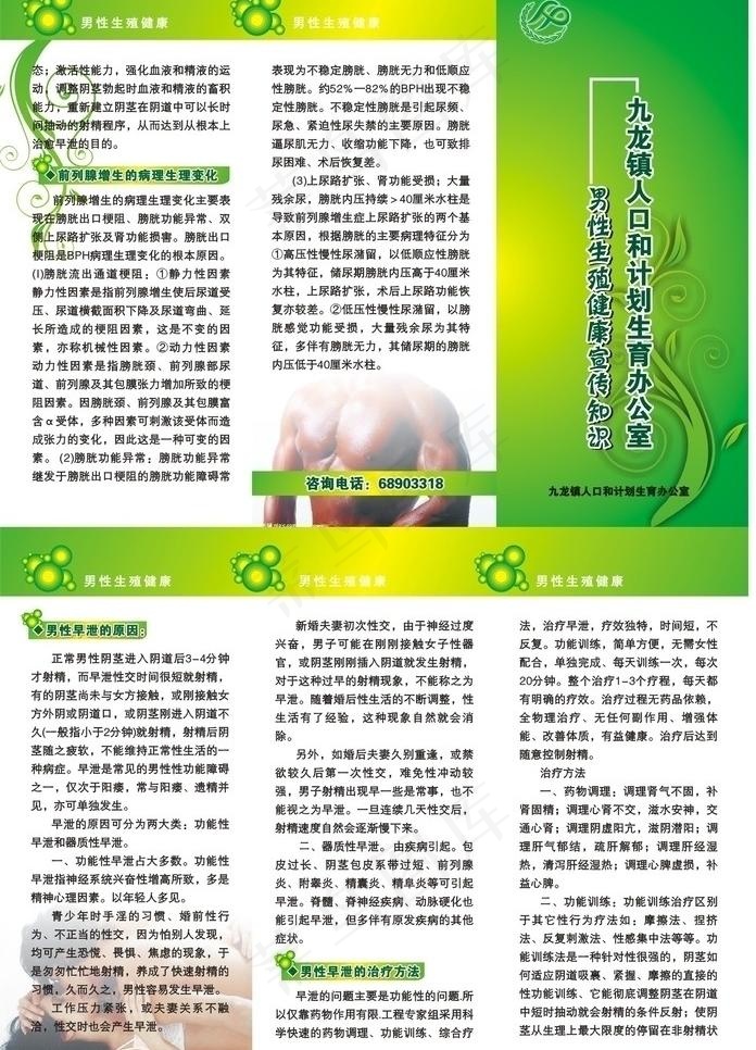 生殖健康三折页图片cdr矢量模版下载