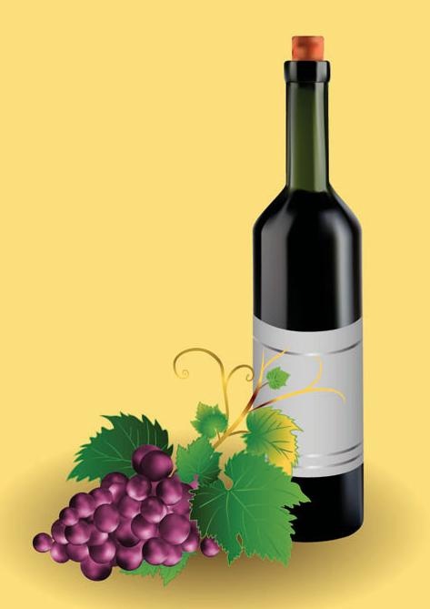 葡萄酒矢量素材图片