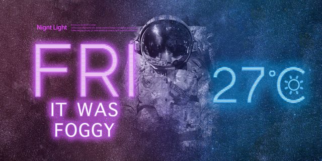 霓虹灯风格太空人UI界面