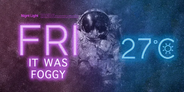 霓虹灯风格太空人UI界面