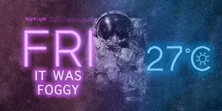 霓虹灯风格太空人UI界面