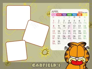 咖啡猫2012儿童台历PSD分层