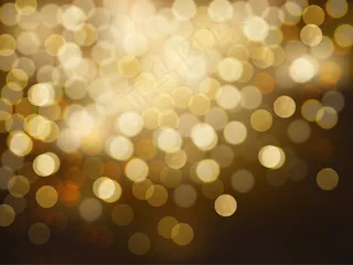 金色圆圈粒子光晕光斑点星光彩色渐变背景