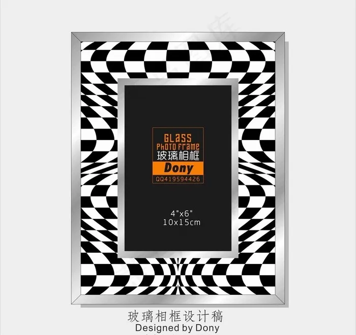 洗镜玻璃相框图片cdr矢量模版下载