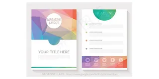 七彩时尚创意宣传单单页设计模板