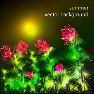 炫彩图案自然背景矢量素材