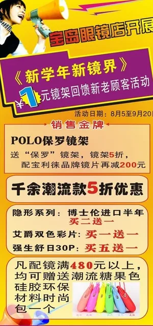 眼镜展架图片