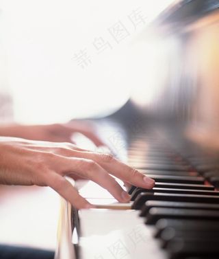 弹钢琴图片