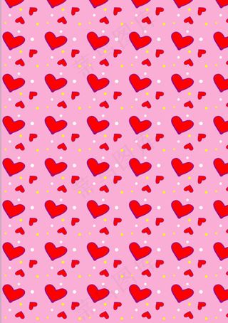 矢量红心喜庆底图