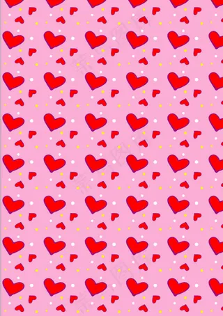 矢量红心喜庆底图