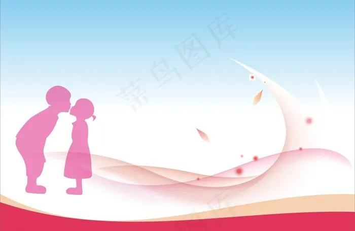 情侣图片cdr矢量模版下载
