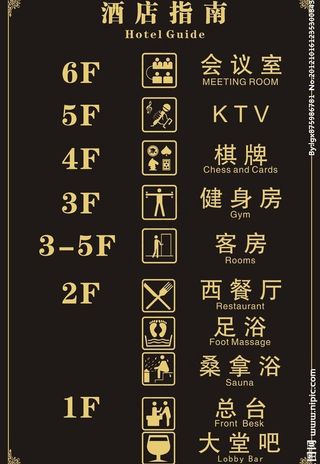 酒店指示牌图片