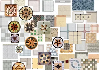 ps彩平图铺装素材